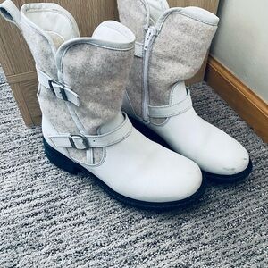 Bos & Co white 39 boots